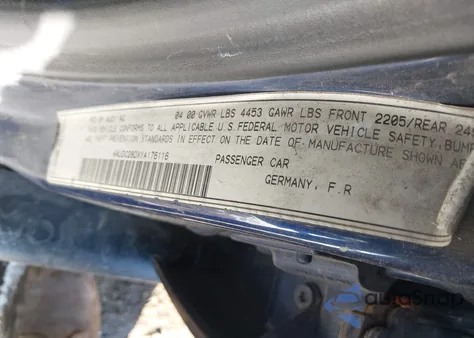 2000 Audi A4 1.8 T from USA, damaged, VIN WAUDC28DXYA176116